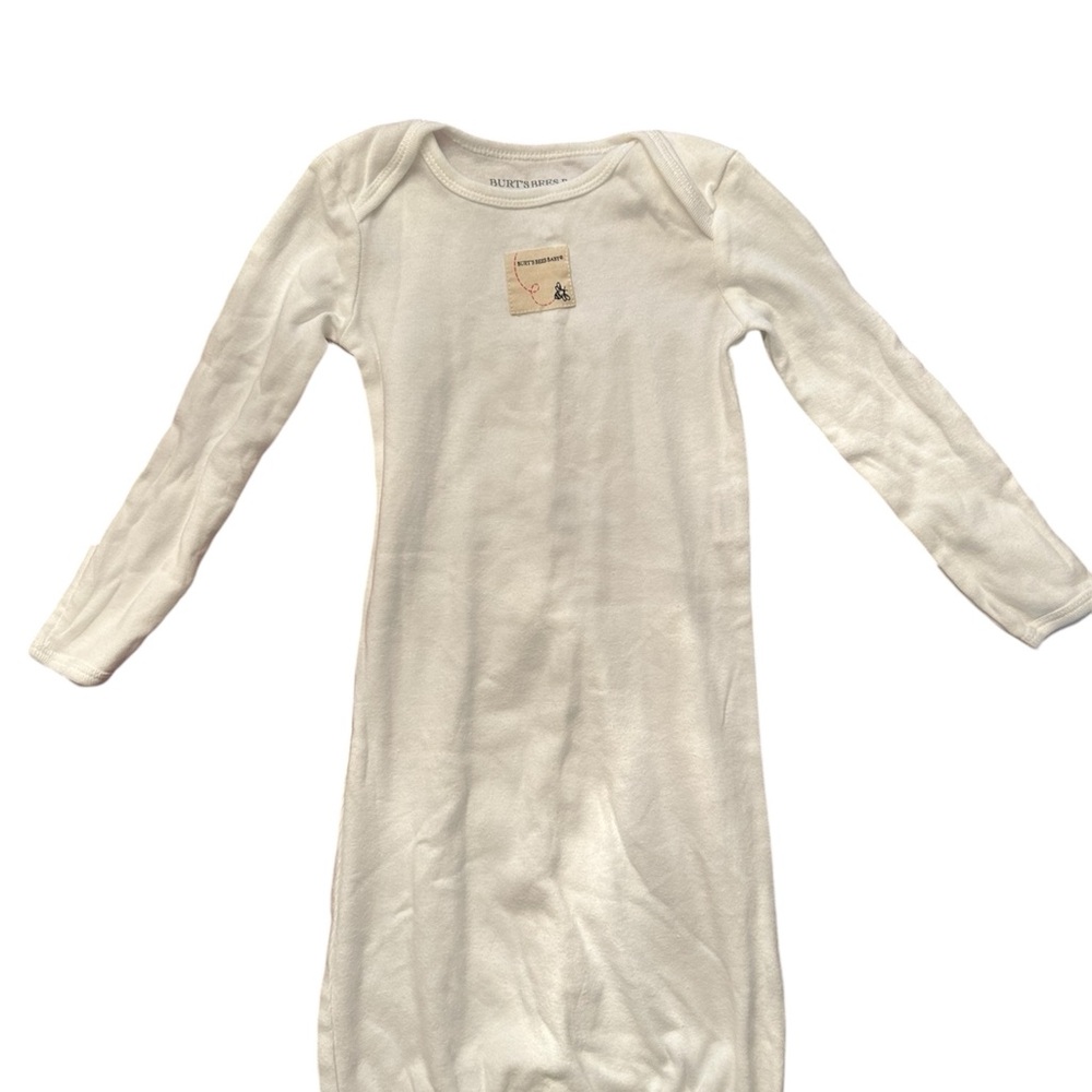 Burt's Bees Baby White Sleep Gown